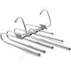 InnovaGoods - Gruccia Multipla 5 in 1 Havser per Pantaloni, Design Pieghevole, Ottimizzazione Spazio, Facile da Usare, Grigio Argentato, Standard, Polipropilene