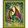 RIOLIS 0057 PT Foresta Drago Ricamo a Punto Croce, Cotone, Multicolore, 30 x 40 x 0,1 cm