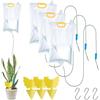 Relaxdays Sacchetti Irrigatori a Goccia con Adesivi Antimoscerini, Set 4 Flebo per Piante, 3,5 l, Sistema di Irrigazione