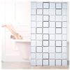 Relaxdays Tenda a Rullo Square, Impermeabile, Vasca & Doccia, Montaggio a Soffitto, 120x240 cm, Semitrasparente