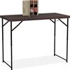 Relaxdays Tavolo da Campeggio Pieghevole, HLP: 74x120x60 cm, in Plastica, Regolabile in Altezza, 6 Persone, Marrone