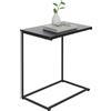 Relaxdays Tavolino Relaxdays, Forma a C, Ampia Superficie, HxLxP: 60 x 55 x 35 cm, tavolino da infilare, Ferro, Nero