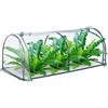 Relaxdays Serra a Tunnel in Telo, Sistema ad Incastro, Porta Avvolgibile, HLP: 50 x 130 x 60 cm, Acciaio e PVC, Verde