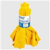 La Briantina Mop in Microfibra Giallo a Frangia Tagliata 260 g - Alta Assorbenza, Per Zone a Rischio Intermedio, Uso Professionale e Domestico