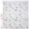 Relaxdays Tenda da Doccia, 160x240, Design a Foglie, Rullo Flessibile, Vasca da Bagno, Soffitto & Finestra, Nero-Bianco