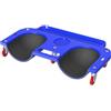 Relaxdays Panca Kneeling Fino a 150 kg, Supporto Attrezzi su Ruote, 50x25,5 cm, Blu