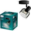 Philips Sleet Spot, 1 faretto, 25W, attacco E14, lampadina non inclusa, Grado di Protezione IP20, Nero
