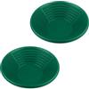 Relaxdays Set 2 Setacci per Oro, Kit Metal Detector Cerca Metallo, Batea Fiume, Gold Pan HxD: 8 x 38 cm, Plastica, Verde