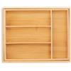 Relaxdays Portaposate da Cassetto Allungabile, in Bambù, HLP 5x29-47,5x35,5 cm, 4-6 Scomparti, Organizer Cucina, Marrone