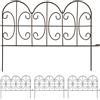 Relaxdays Recinzione per Aiuole, Set da 4 Pannelli per Cortile e Giardino, Bordure in Acciaio, HxL: 28 x 38,5 cm, Bronzo