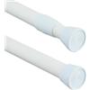 Relaxdays Asta a Pressione per Tende, Telescopica 120-220 cm, Bastone Estensibile Appendiabiti, in Acciaio Inox, Bianco