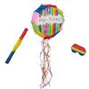 Relaxdays Pinata Compleanno, con Bastone e Maschera, per Feste, da riempire, HxP: 32 x 9 cm