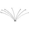 GEDY Pieghella 180°Senza Tenda, Misure e Peso Prodotto: 38X124X62 CM & 1,452 kg, Telaio Tenda Doccia in Tessuto, Finitura cromata, Design R&S Gedy, 2 Anni di Garanzia