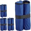 Relaxdays Peso per Gazebo, Set da 4, Sacchi in Tessuto Oxford da Riempire con Sabbia, Zavorre per Padiglione, Blu