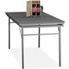 Relaxdays Tavolo Pieghevole da Giardino, Tavolino Allungabile, Plastica e Acciaio, Esterni 166-215 cm, 8 Persone, Grigio