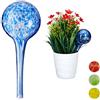 Relaxdays Set di 2 Sfere per Irrigazione, per Piante e Fiori, Innaffiatori per Ufficio, Vacanza, Ø 6cm, Vetro, Blu, 15.00 x 6.00 x 6.00 cm