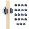 Relaxdays Ganci Porta Attrezzi da Giardino, Set 20 Appendi Portascope e Utensili Casa, Ferro e Poliresina, Nero Argento