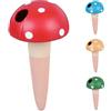 Relaxdays Sfere da Irrigazione a Goccia, Set da 4, Design a Fungo, 100 ml ciascuno, Irrigatore per Piante, Colorato, Ceramica