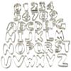 Relaxdays Formine per Biscotti, Set da 36 Stampi, Forme Lettere & Numeri, Accessori, Stampini in Acciaio, argento