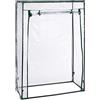 Relaxdays Serra per Pomodori, Giardino, Balcone, Telo Orto Trasparente, HLP 150x100x50 cm, Acciaio e PVC, Trasparente
