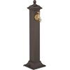 Relaxdays Fontana da Giardino in Stile Antico, Fontanella a Colonna con Rubinetto Acqua, HLP: 71x17x21 cm, Marrone Scuro