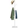 Relaxdays Appendiabiti a Forma di Albero, 8 Ganci Appendi Abiti, Attaccapanni HLP: 177x30x30 cm, in Legno e MDF, Bianco