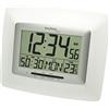 techno line WS 8100 Orologio Radio, Argento/Bianco, 23.5x2.7x19.5 cm