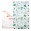 Relaxdays Tenda per Doccia, 100x240, Vasca da Bagno, Idrorepellente, Montaggio a Soffitto, Rullo Finestra, Bianco/Verde
