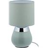 Relaxdays Lampada da Comodino, Funzione Touch, E14, Luce Indiretta, Abat Jour Moderna con Paralume, HxD: 32x18 cm, Verde
