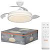 OSRAM Ventilatore da soffitto LED Coromuel, 1065 mm, 60W, CCT 3000/4000/6500K, 2600 lm, angolo del fascio di 115°, durata utile di 50.000 h, dimmerabile, telecomando incluso