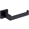 TASTOS N5V8 Stile Corto-Porta Asciugamani di Carta Nera con Cabina Quadrata, Acrilico, Nero Opaco