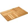 Relaxdays Pedana Doccia in bambù, 61 x 40 cm, Tappetino Antiscivolo da Doccia, Vasca e Sauna, Interno, Esterno, Naturale