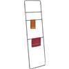 Relaxdays Scala Porta Asciugamani da Bagno e Camera, Scaletta 3 Pioli Portasciugamani, Acciaio, HxL: 180,5x55,5 cm, Nero