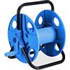 Relaxdays Avvolgitubo Acqua, Pompa 30 m, Avvolgi Tubo 1/2, Acciaio, Plastica, Portatubo, HLP: 38 x 42 x 31 cm, Nero Blu