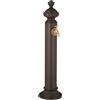 Relaxdays Fontana da Giardino in Stile Antico, Fontanella a Colonna, Rubinetto Acqua Esterno, HLP 87x20,5x24 cm, Marrone