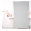 Relaxdays Tenda a Rullo per Doccia, 140 x 240 cm, Tendina Semitrasparente per Vasca da Bagno, Idrorepellente, Bianco
