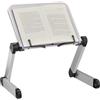 Relaxdays Leggio da Tavolo per Libri, Altezza Regolabile, LxP: 30,5x24 cm Reggilibri, Quaderni, Tablet, Bianco Argentato