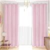 PETTI Artigiani Italiani - Tende Velluto a Pannelli per Interno con Anelli 2 Pezzi 140x280cm, Tenda Velluto Camera da Letto e Soggiorno Oscuranti Isolanti e Moderne, Rosa, 100% Made in Italy