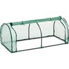 Relaxdays Serra da Orto, PE e Ferro, HLP 50x128x60 cm, Porta a Telo Avvolgibile, Coltivare Verdure in Giardino, Verde