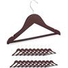 Relaxdays Grucce per Bambini, Set 20 Appendiabiti da Armadio Cameretta Bimbi, Stampelle Attaccapanni in Legno, Marrone, HLP: 19 x 30,5 x 1 cm