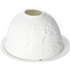 Nordic Light Paralume Nordico | Piatto Porta lumino con Cuccioli | Idea Regalo in Pizzo | Accessori per Candela, Motivo Bianco, Taglia Unica