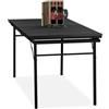 Relaxdays Tavolo Pieghevole da Giardino, Tavolino Allungabile, Plastica e Acciaio da Esterni 166-215 cm, 8 Persone, Nero