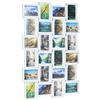 Relaxdays Cornice Portafoto Multipla, 24 Fotografie da Parete HxL 59 x 68, Verticale & Orizzontale, Porta-Foto, Bianco