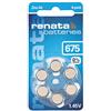 Renata Hearing Aid PR44 - Pila a bottone ZA 675 zinco-aria, 660 mAh, 1,4 V, 6 pezzi