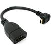 System-S Cavo HDMI 1.4 da 20 cm femmina a Micro maschio adattatore ad angolo in nero