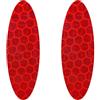 4R Quattroerre.it 5566 Adesivi Rifrangenti Ovali Diamond Flat, Rosso, Set di 2