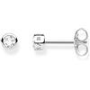 Thomas Sabo Orecchini Donna a Bottone con Pietra Bianca in Argento 925 Placcato Oro H1963-051-14