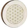 Sonic Energy Hand Drum 16 Pollici - Design Fiore della Vita - Tamburo a Cornice per Meditazione, Viaggi Sonori, Percussioni - Strumento sciamanico con pelle di capra (HD16WB-FOL)