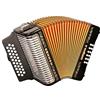 Hohner Accordature diat. Bottoni Hohner Acordeon con bottoni diatonico corona II GCF, BLACK LACQUERED.