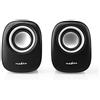 NEDIS, Altoparlante per PC 2.0, 12 W, presa da 3.5 mm, nero/argento